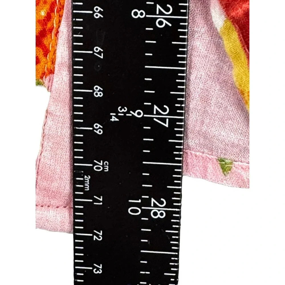 Vintage Goa Floral Button Up Shirt Medium Pink Boho Cottagecore Cotton Top - Picture 8 of 16